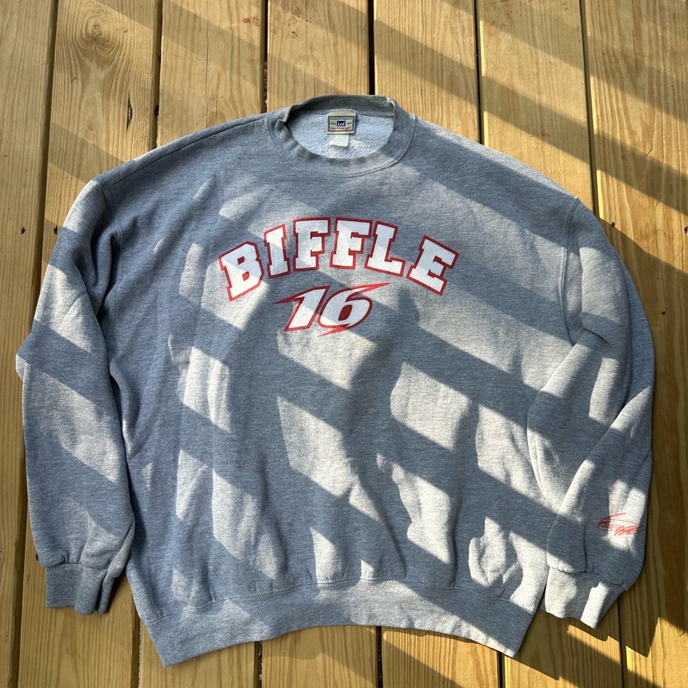 Vintage Greg Biffle Nascar crewneck